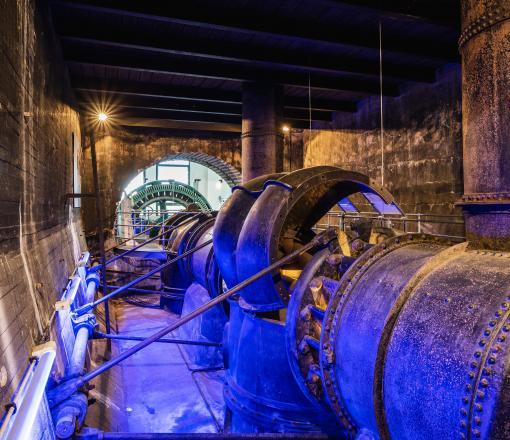 Stillgelegte Turbine im Kraftwerk in Langweid ©Martin Augsburger/Stadt Augsburg
