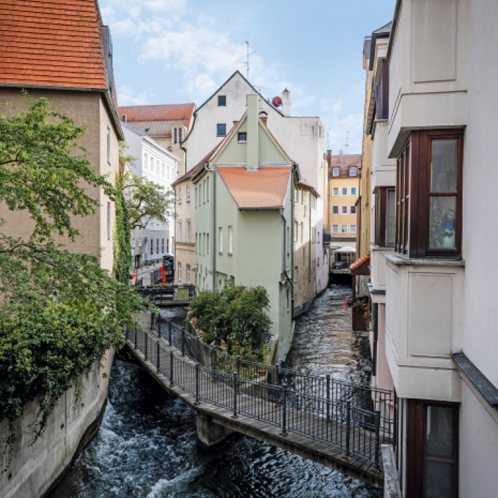 Hinterer und Mittlerer Lech in der Augsburger Altstadt ©Martin Augsburger/Stadt Augsburg